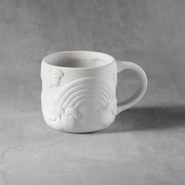 Ceramic Bisque Rainbow Mug in Ceramic Bisque